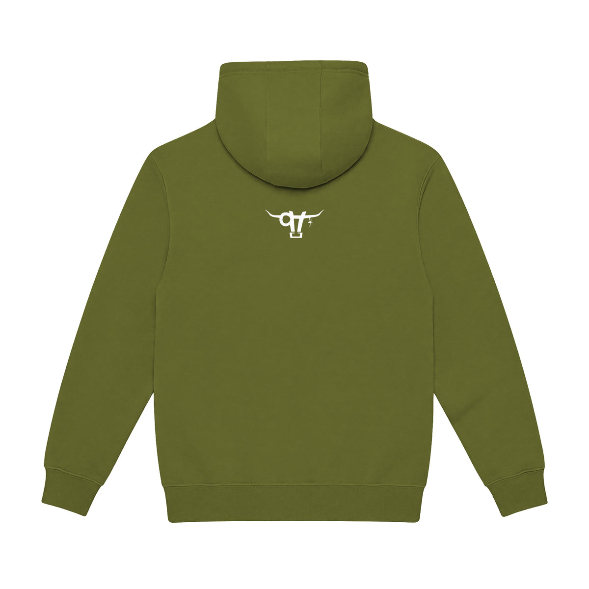 Guardian of the Dirt Hoodie / Army Green / back on white