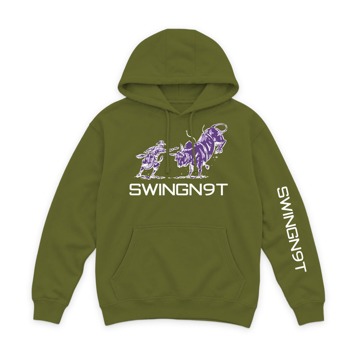 Guardian of the Dirt Hoodie / Army Green / front on white