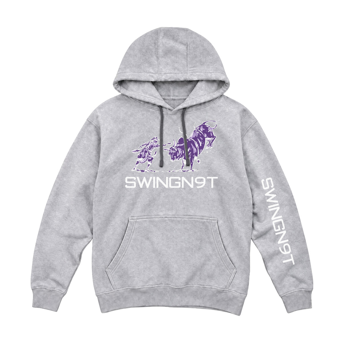 Guardian of the Dirt Hoodie / Heather Grey / front on white