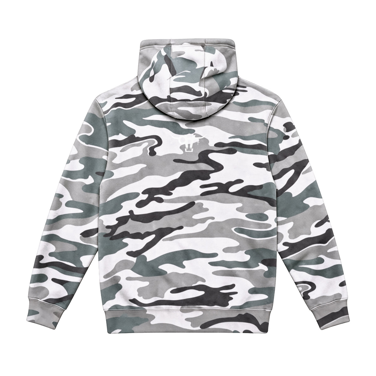 Guardian of the Dirt Hoodie / Sage Camo / back on white