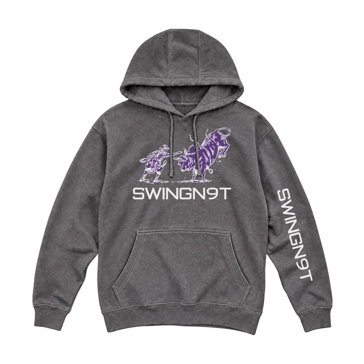 Guardian of the Dirt Hoodie / Charcoal Heather / front on white