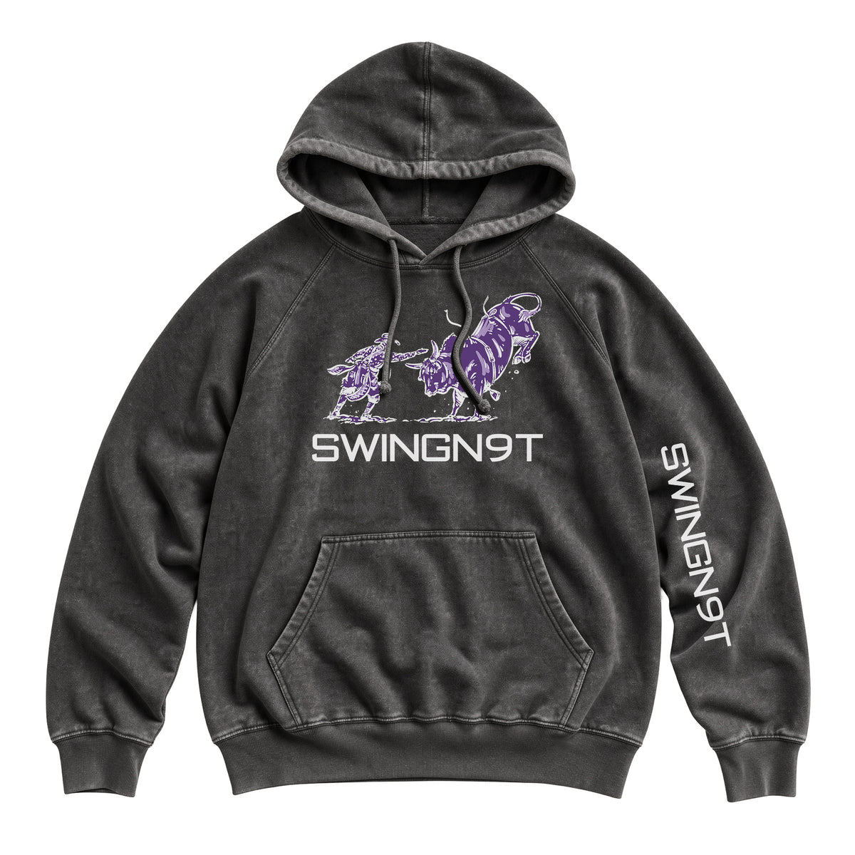 Guardian of the Dirt Hoodie / Vintage Black / front on white