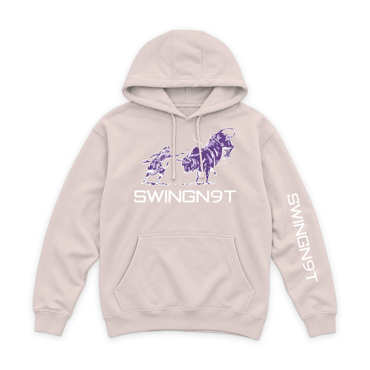 Guardian of the Dirt Hoodie / Pale Pink / front on white