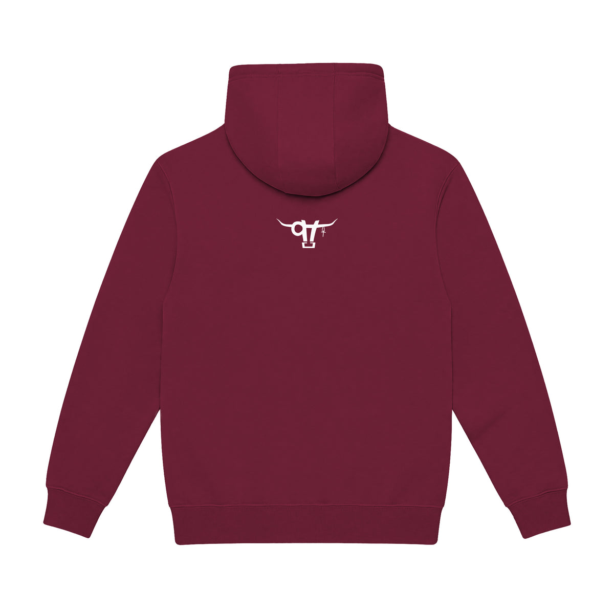 Guardian of the Dirt Hoodie / Burgundy / back on white