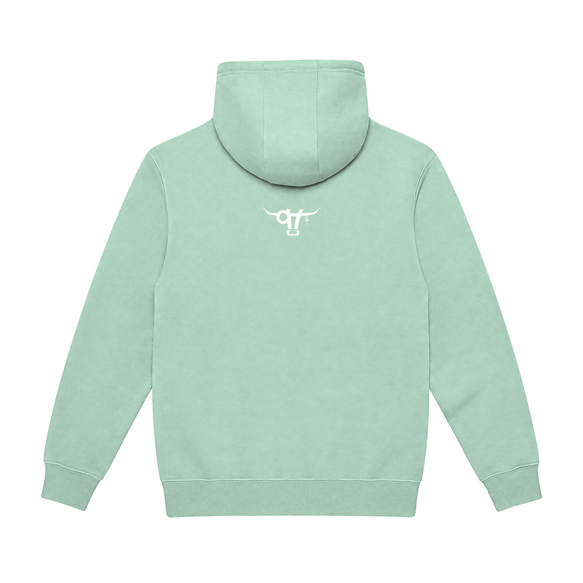 Guardian of the Dirt Hoodie / Seafoam / back on white