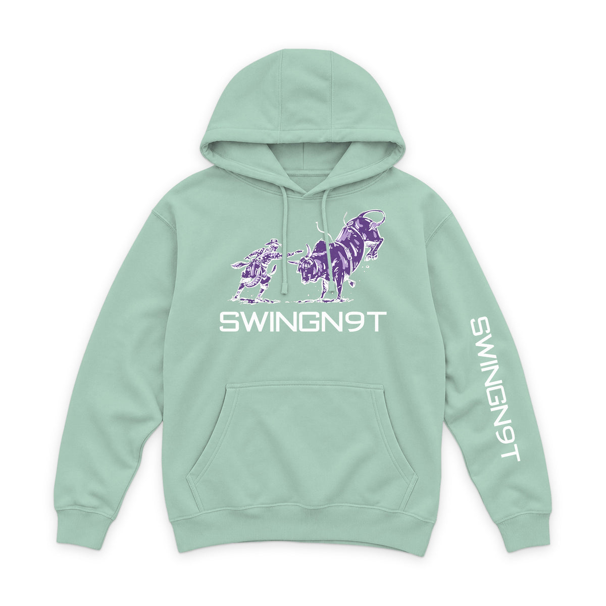 Guardian of the Dirt Hoodie / Seafoam / front on white
