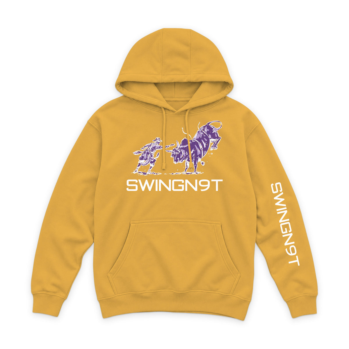 Guardian of the Dirt Hoodie / Mustard / front on white