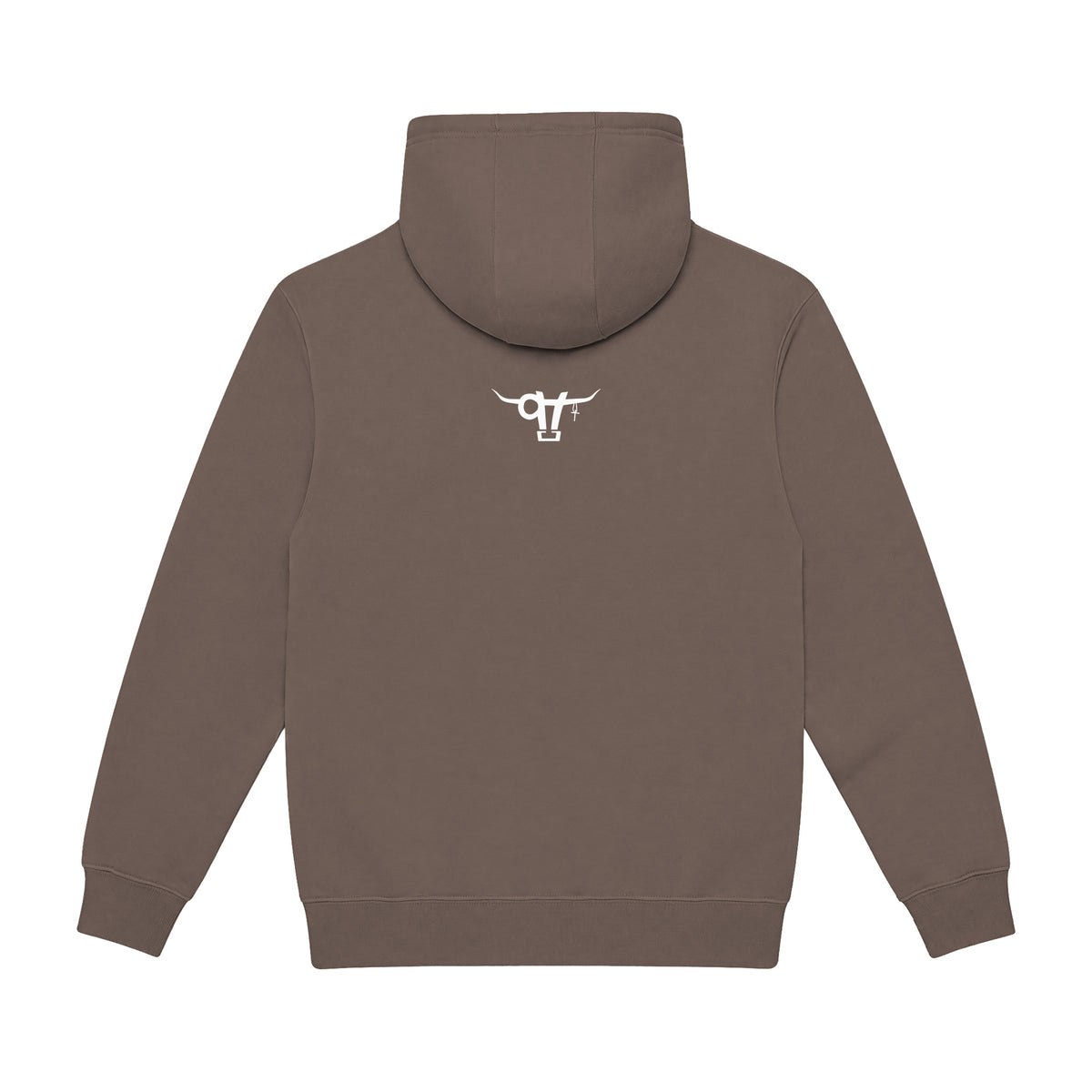 Guardian of the Dirt Hoodie / Coffee / back on white