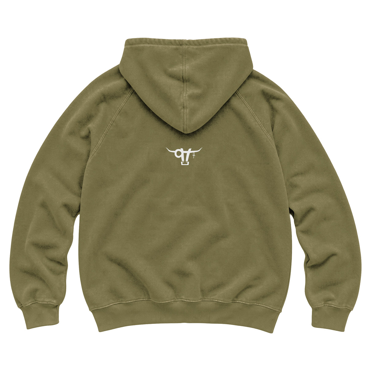 Guardian of the Dirt Hoodie / Vintage Olive / back on white
