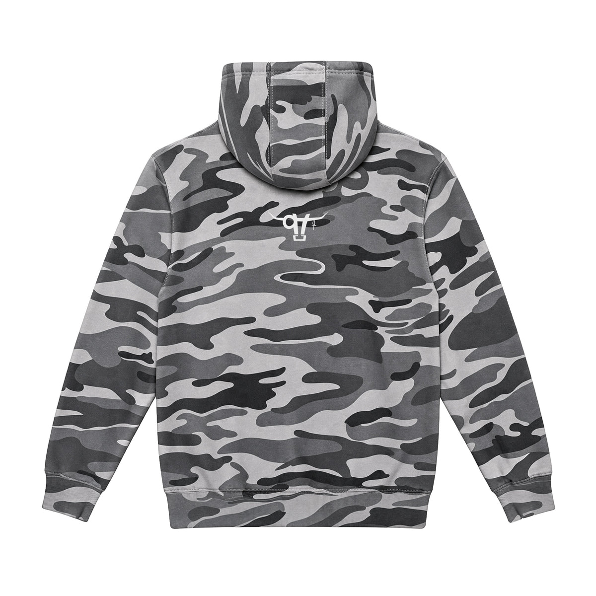 Guardian of the Dirt Hoodie / Slate Camo / back on white
