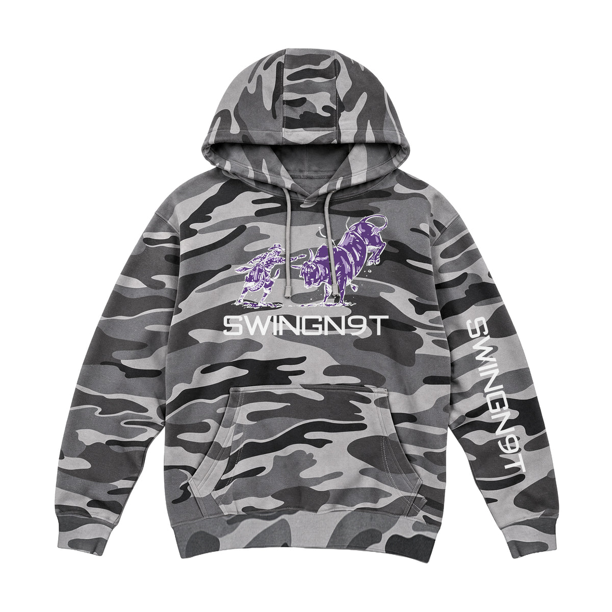 Guardian of the Dirt Hoodie / Slate Camo / front on white