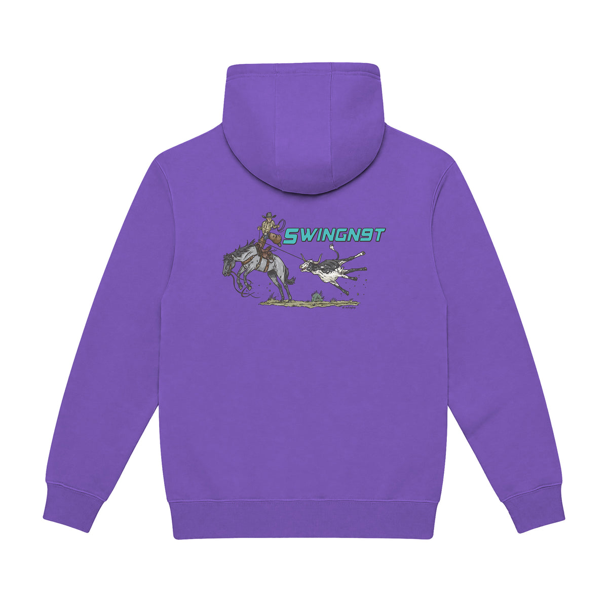 Dally Em Up Hoodie / Purple / back on white