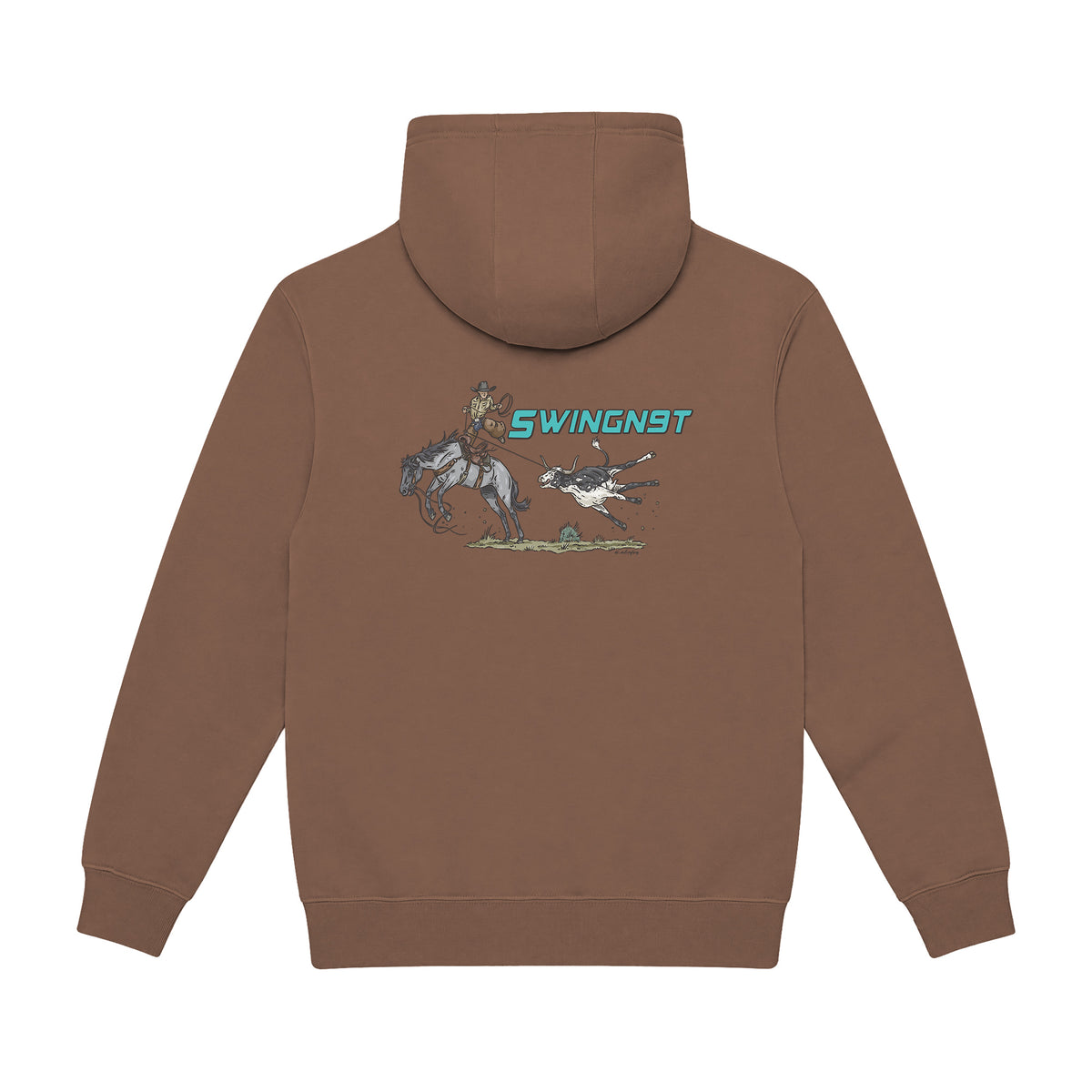 Dally Em Up Hoodie / Chestnut / back on white