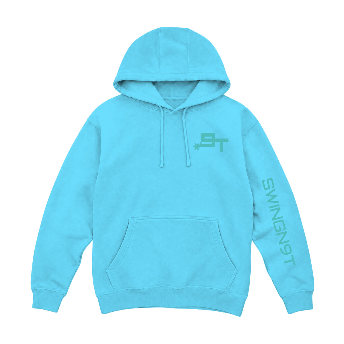 Dally Em Up Hoodie / Ocean Blue / front on white