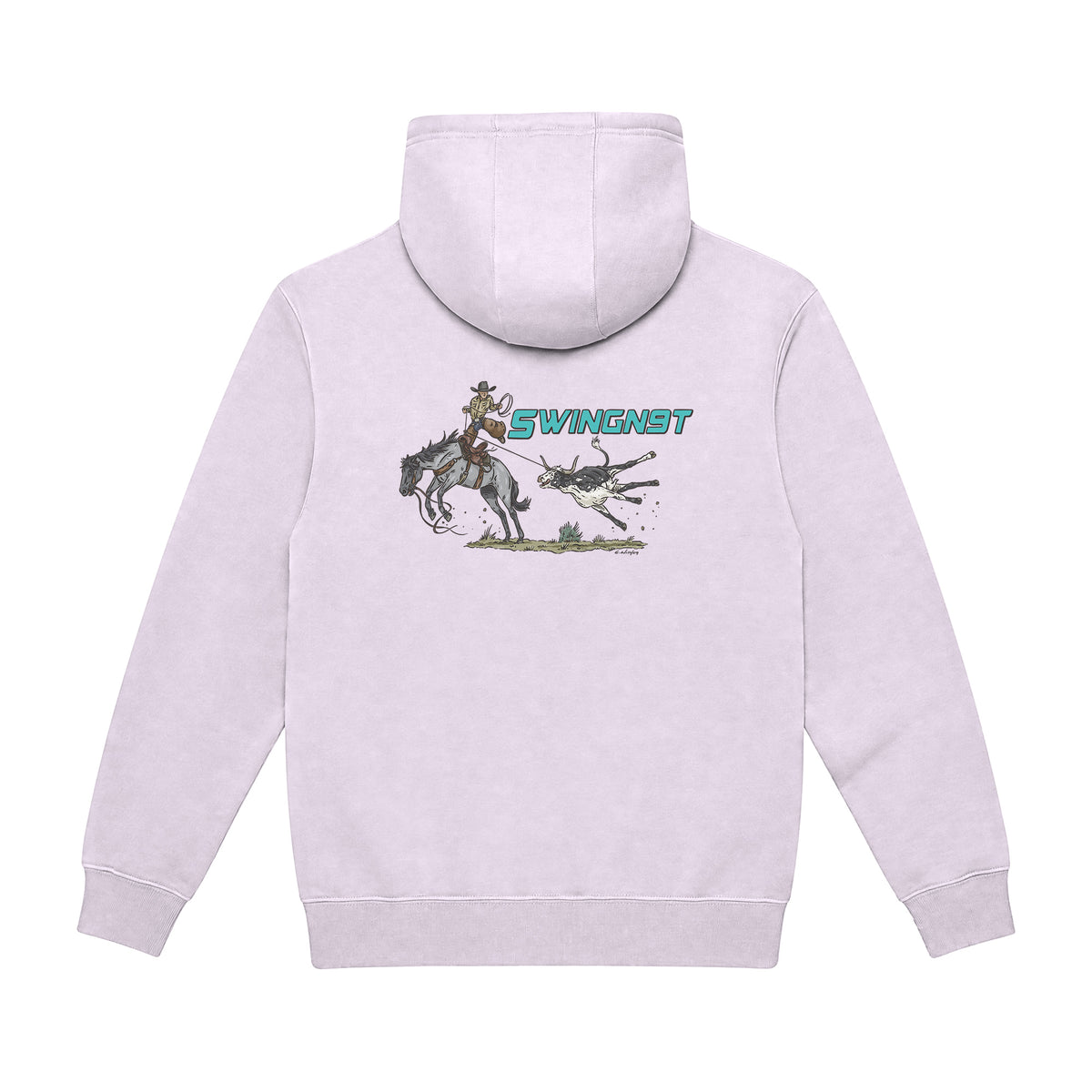 Dally Em Up Hoodie / Lilac / back on white