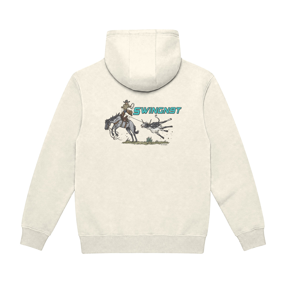 Dally Em Up Hoodie / Tofu / back on white