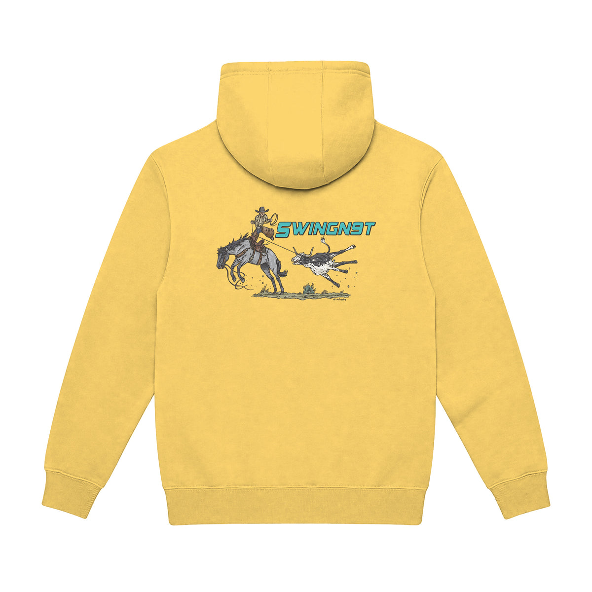 Dally Em Up Hoodie / Antique Gold / back on white