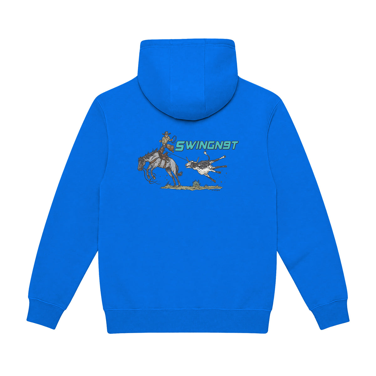 Dally Em Up Hoodie / True Royal / back on white