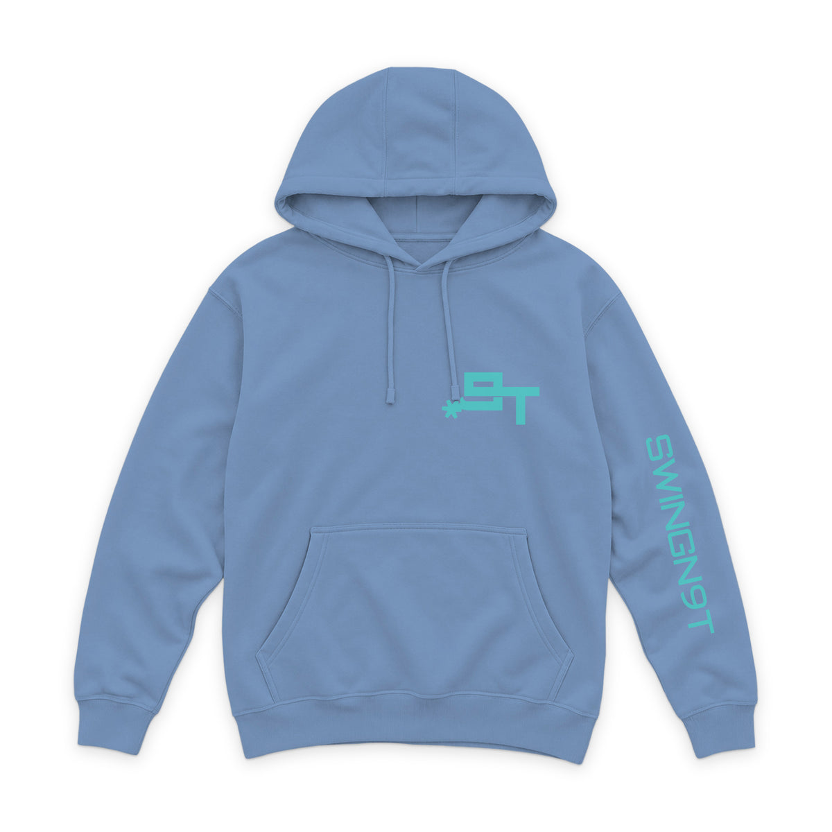 Dally Em Up Hoodie / Colony Blue / front on white