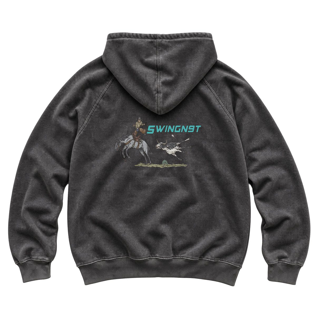 Dally Em Up Hoodie / Vintage Black / back on white