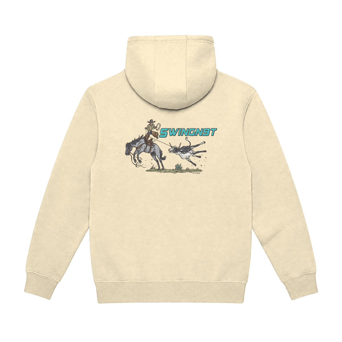 Dally Em Up Hoodie / Pina Colada / back on white