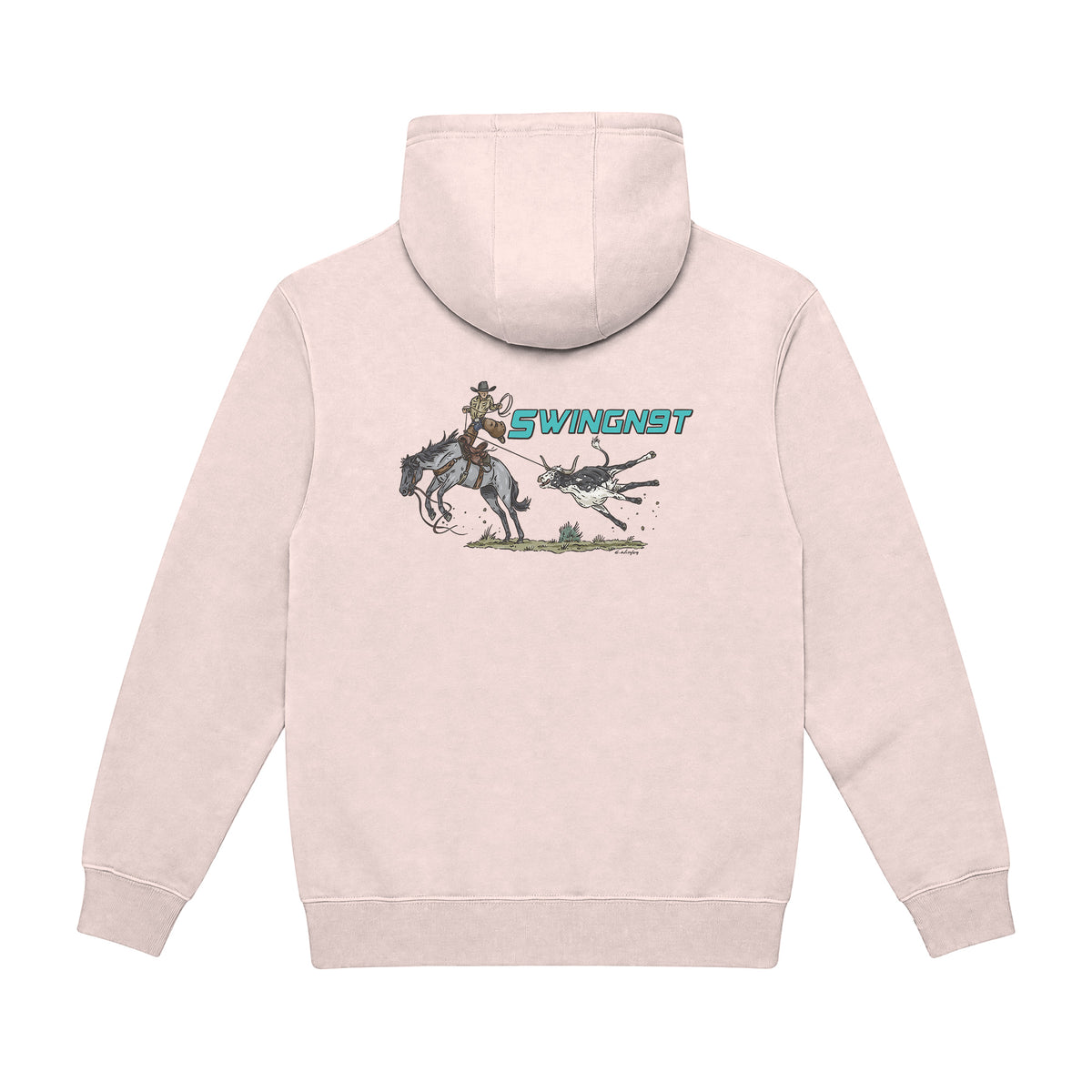 Dally Em Up Hoodie / Pale Pink / back on white