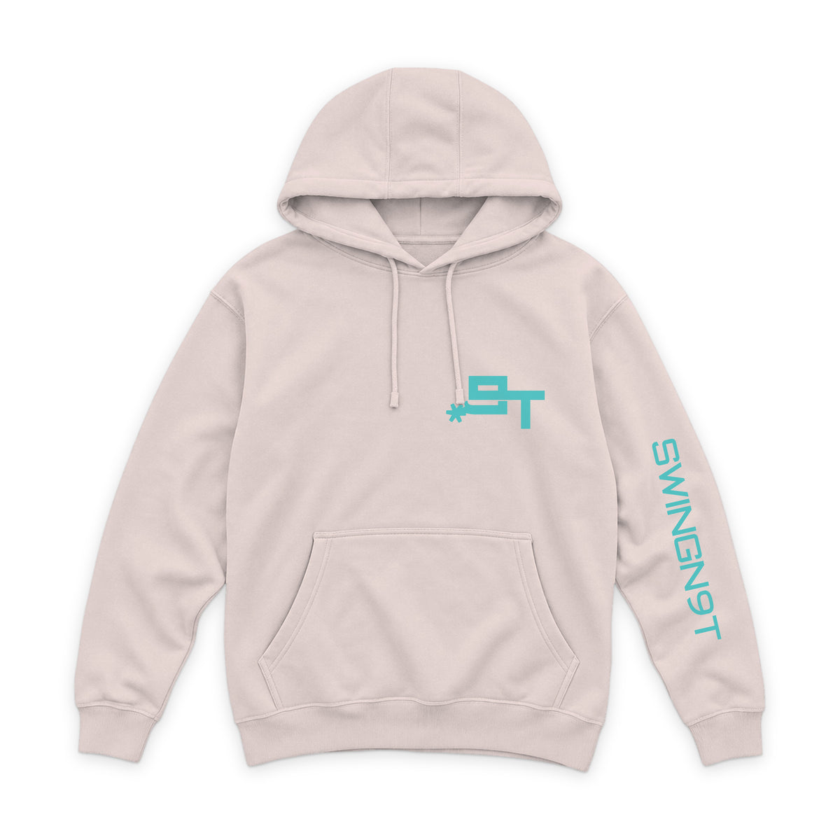 Dally Em Up Hoodie / Pale Pink / front on white