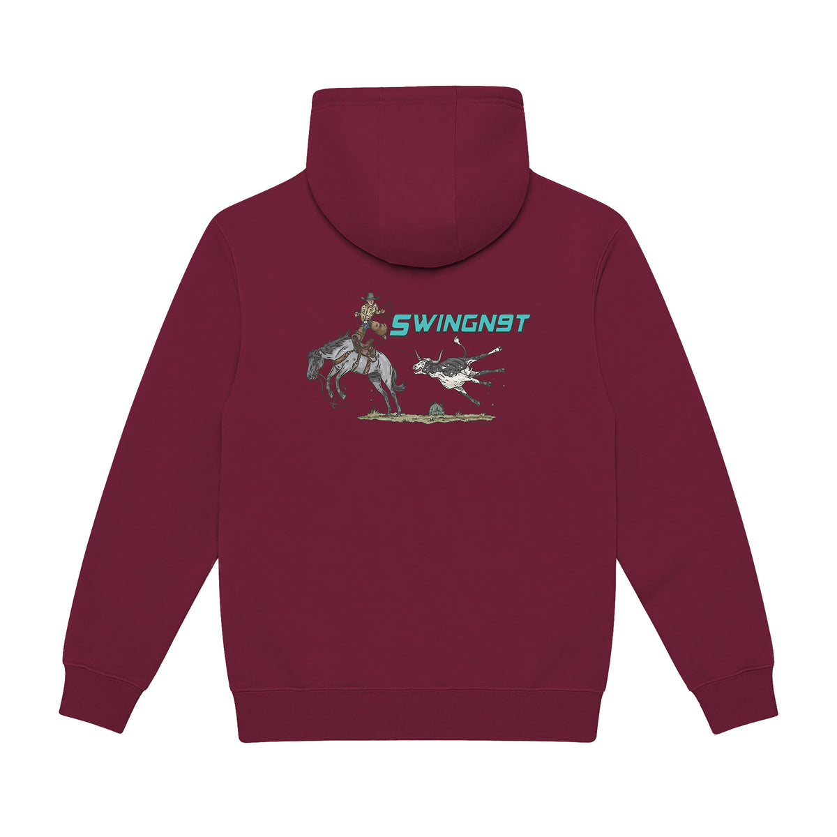 Dally Em Up Hoodie / Burgundy / back on white