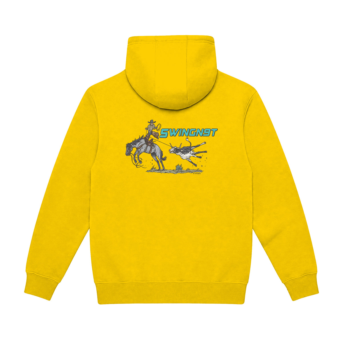 Dally Em Up Hoodie / Lemon / back on white