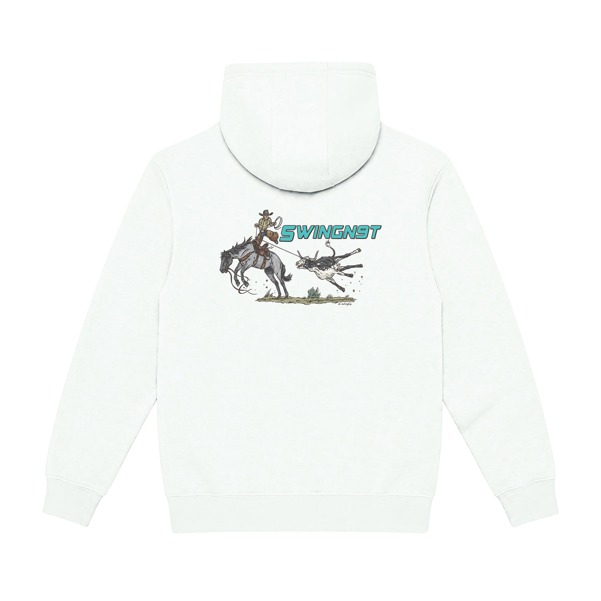 Dally Em Up Hoodie / Oatmeal Heather / back on white