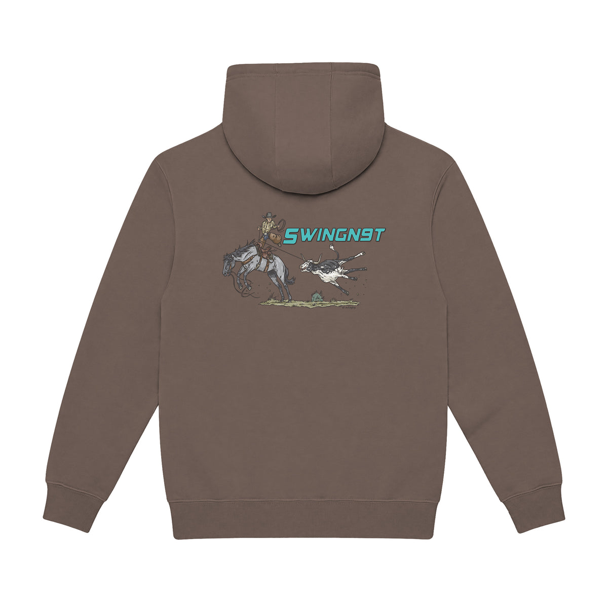 Dally Em Up Hoodie / Coffee / back on white