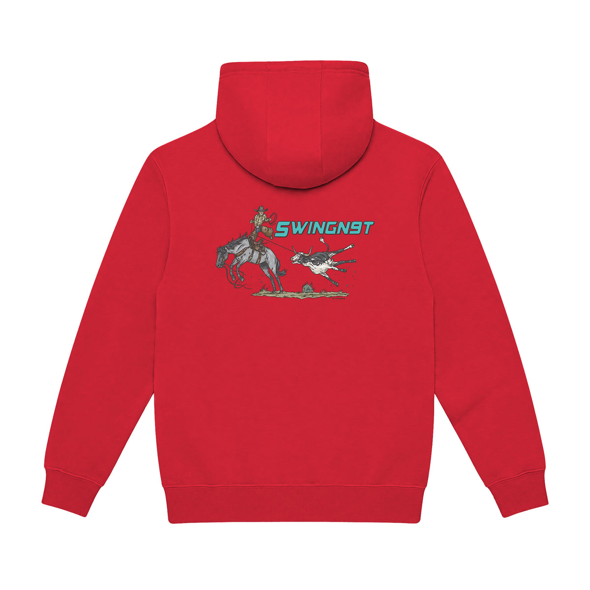 Dally Em Up Hoodie / Red / back on white
