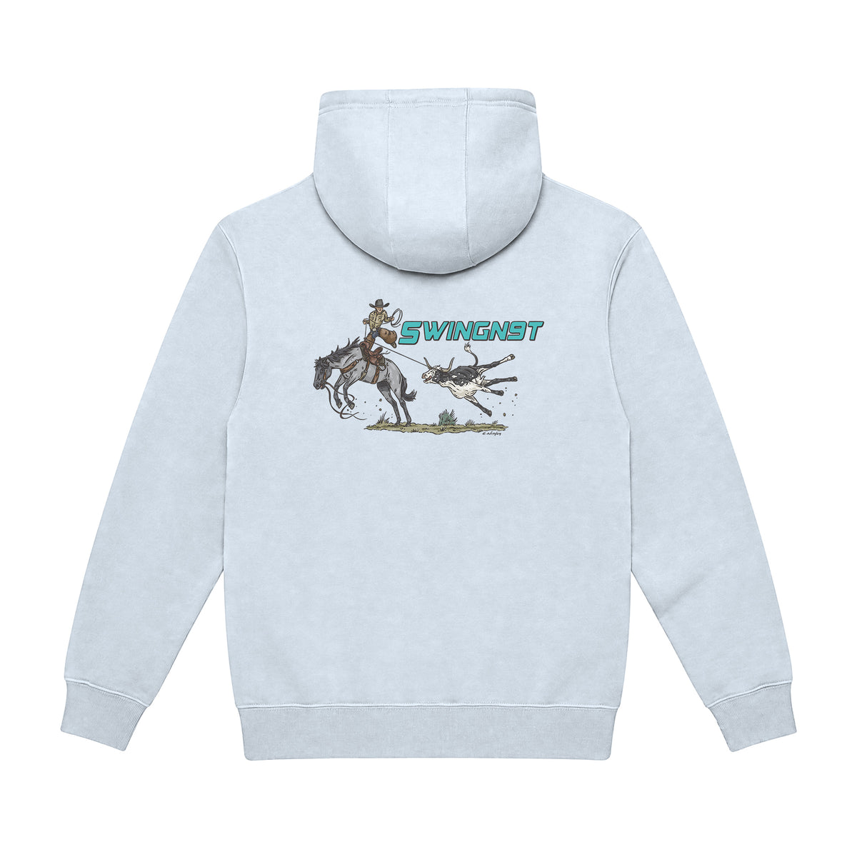 Dally Em Up Hoodie / White / back on white