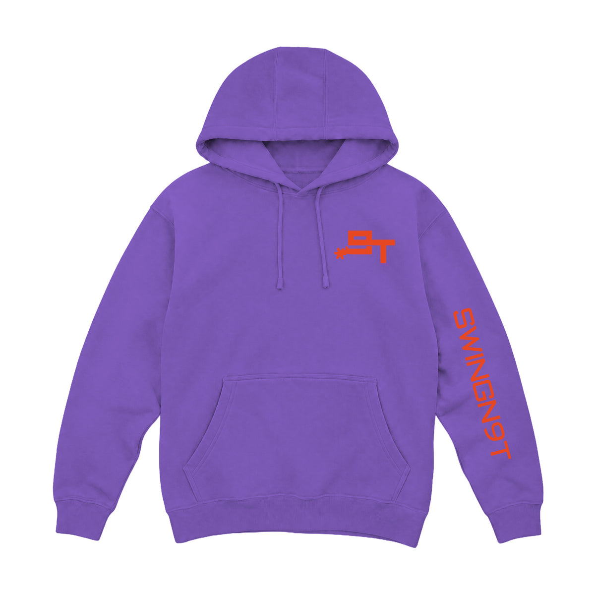 Cowboy Guts Hoodie / Purple / front on white