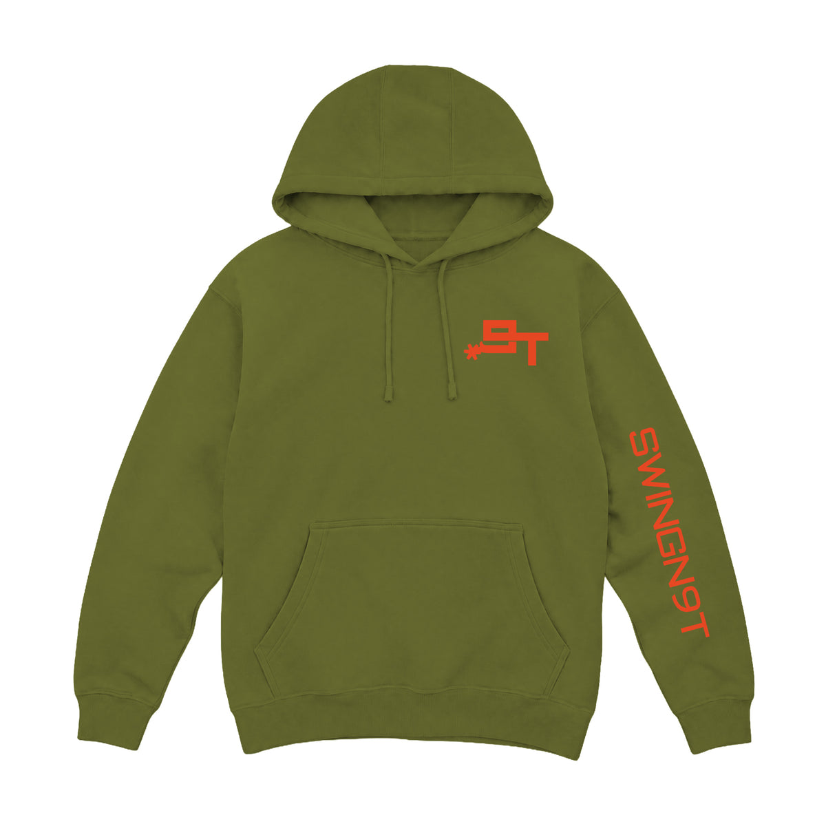 Cowboy Guts Hoodie / Army Green / front on white