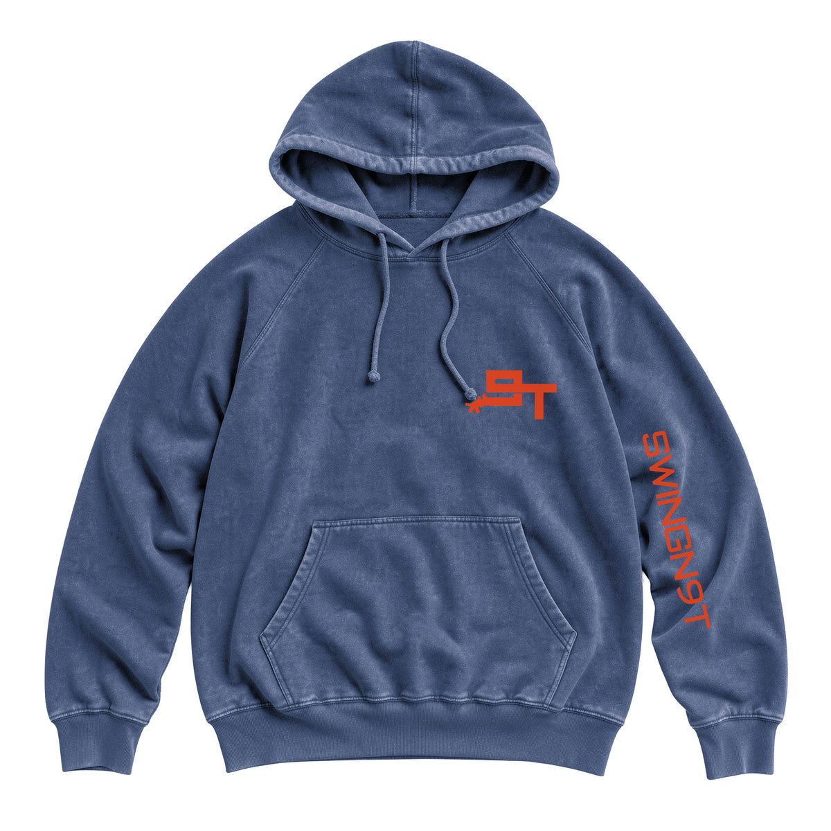 Cowboy Guts Hoodie / Vintage Denim / front on white