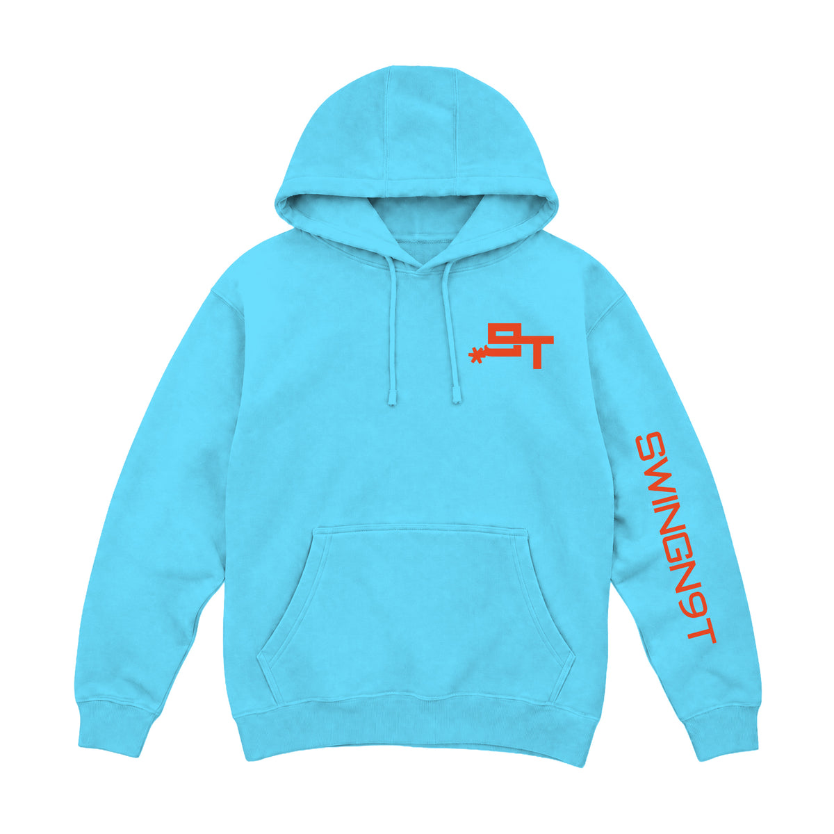 Cowboy Guts Hoodie / Ocean Blue / front on white
