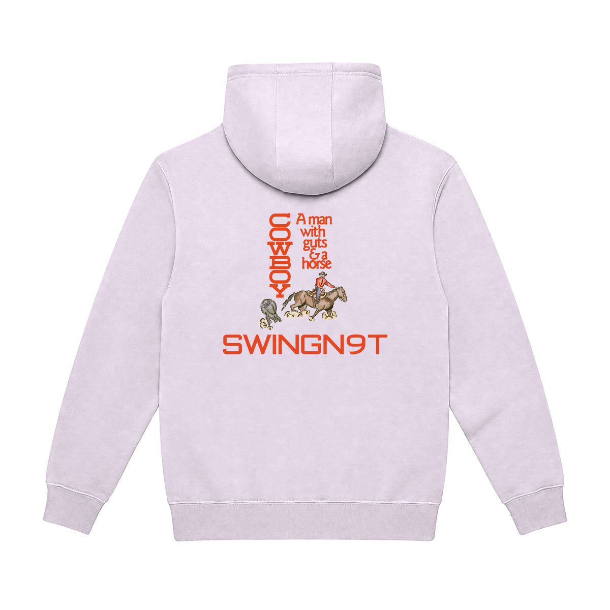 Cowboy Guts Hoodie / Lilac / back on white