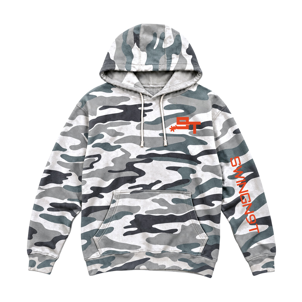 Cowboy Guts Hoodie / Sage Camo / front on white
