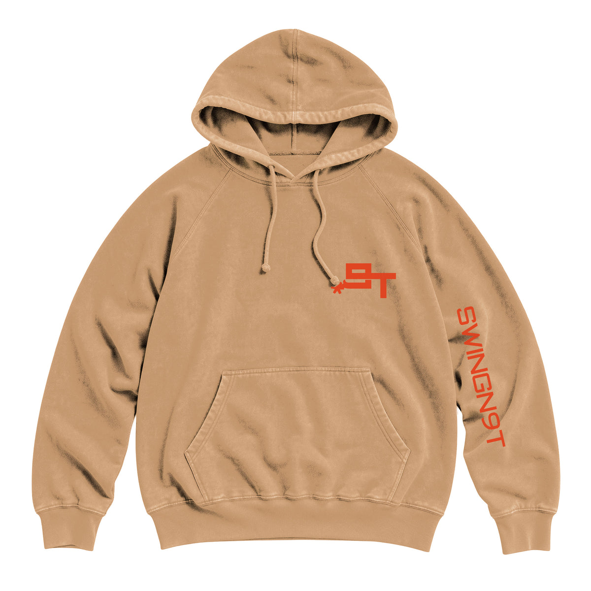 Cowboy Guts Hoodie / Vintage Camel / front on white