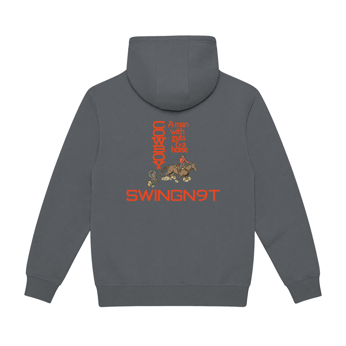 Cowboy Guts Hoodie / Rock / back on white