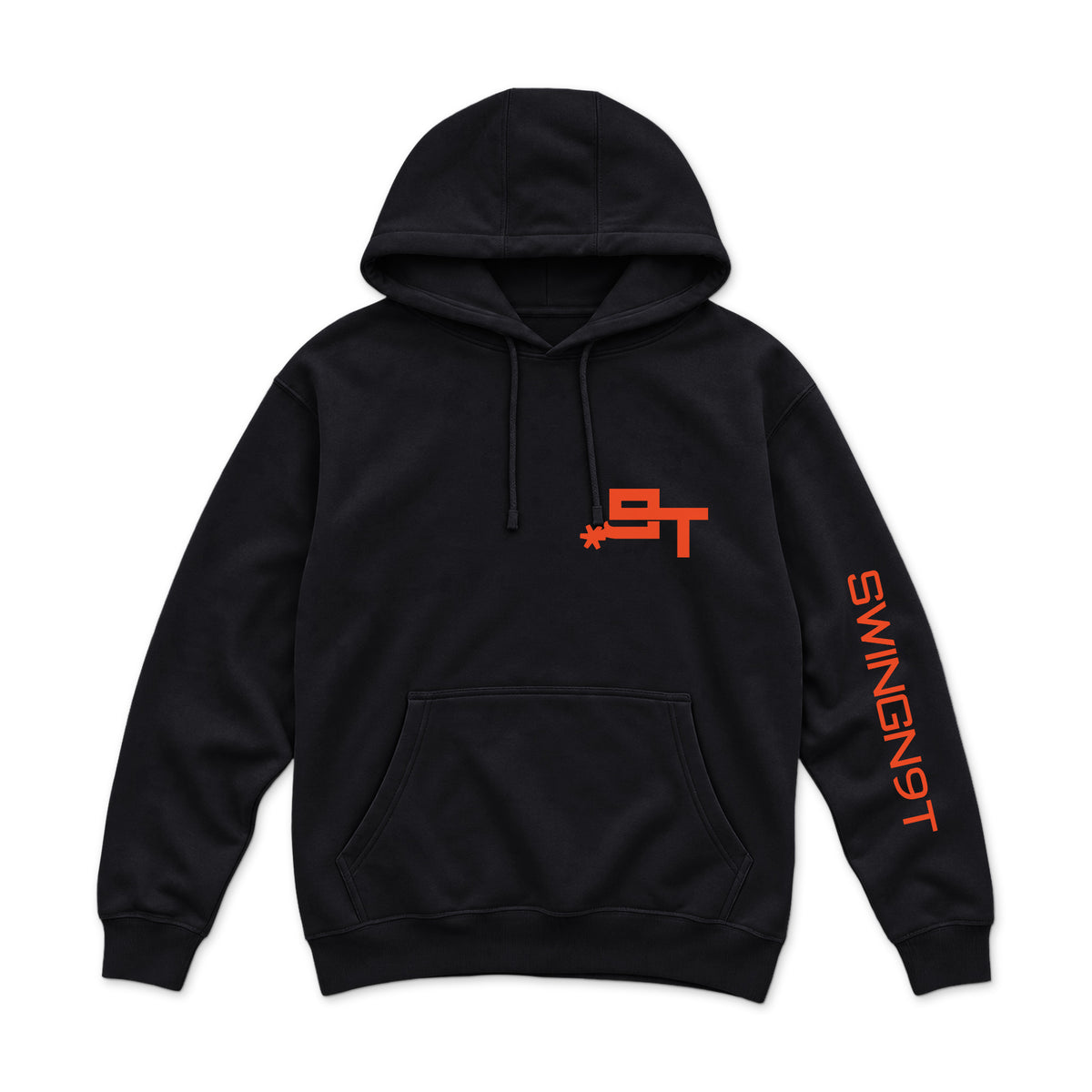 Cowboy Guts Hoodie — Black — front view on white