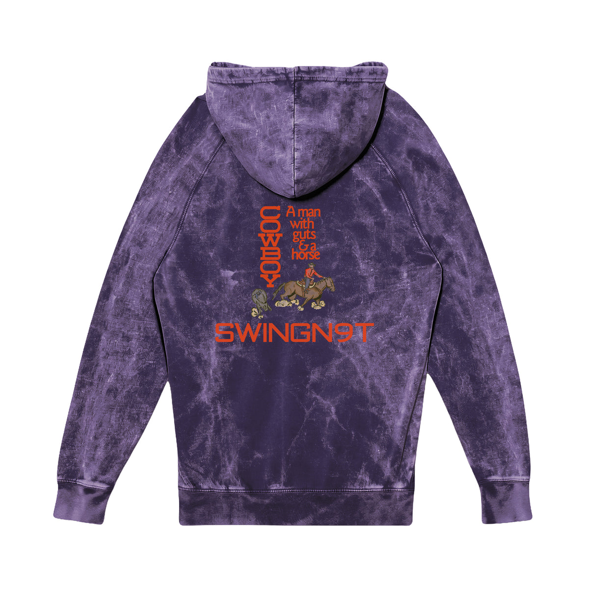 Cowboy Guts Hoodie / Cloud Purple / back on white