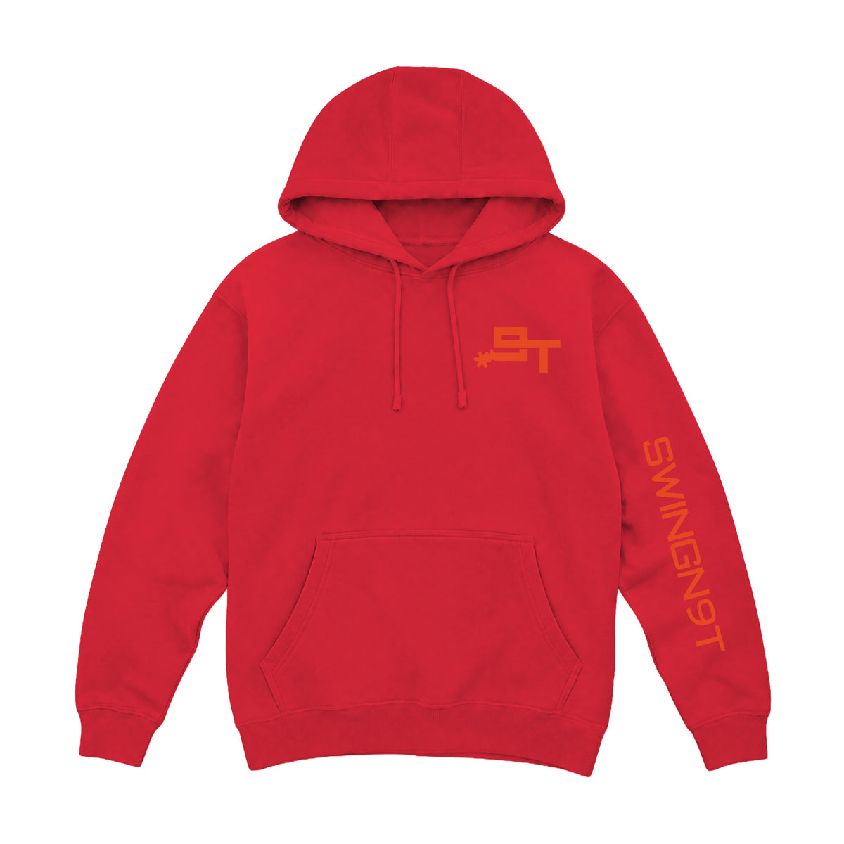 Cowboy Guts Hoodie / Red / front on white