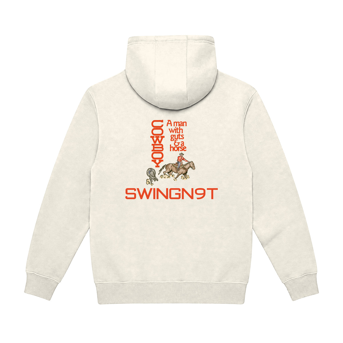 Cowboy Guts Hoodie / Sand / back on white