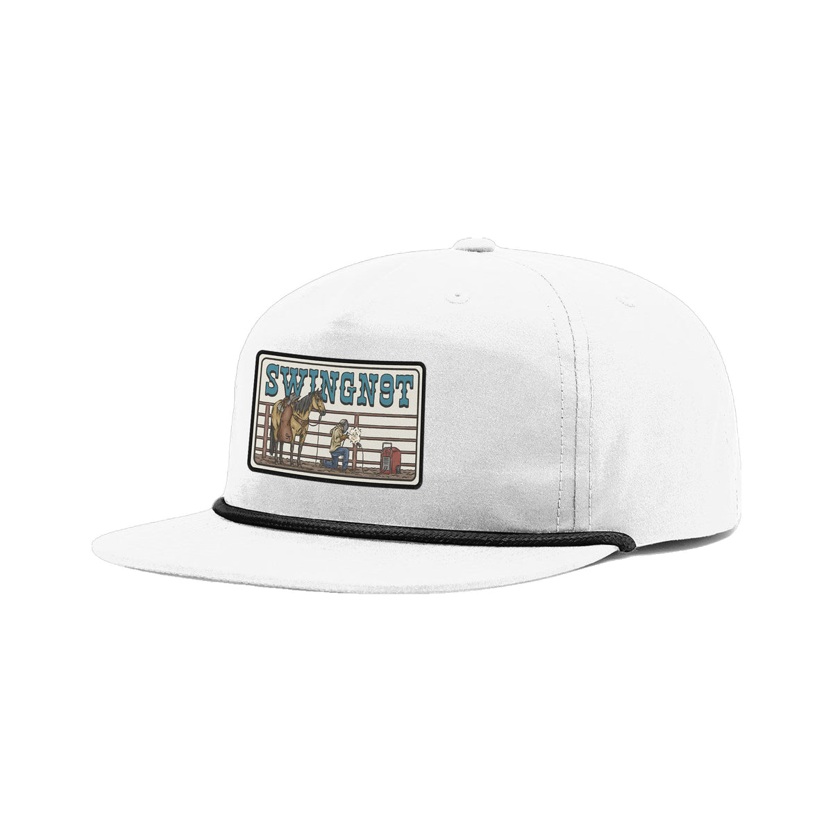 Welder Patch Richardson 256 Hat / White/Black / angle on white