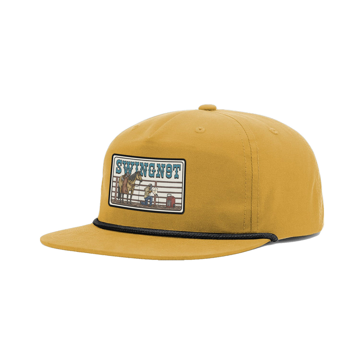 Welder Patch Richardson 256 Hat / Biscuit/Black / angle on white
