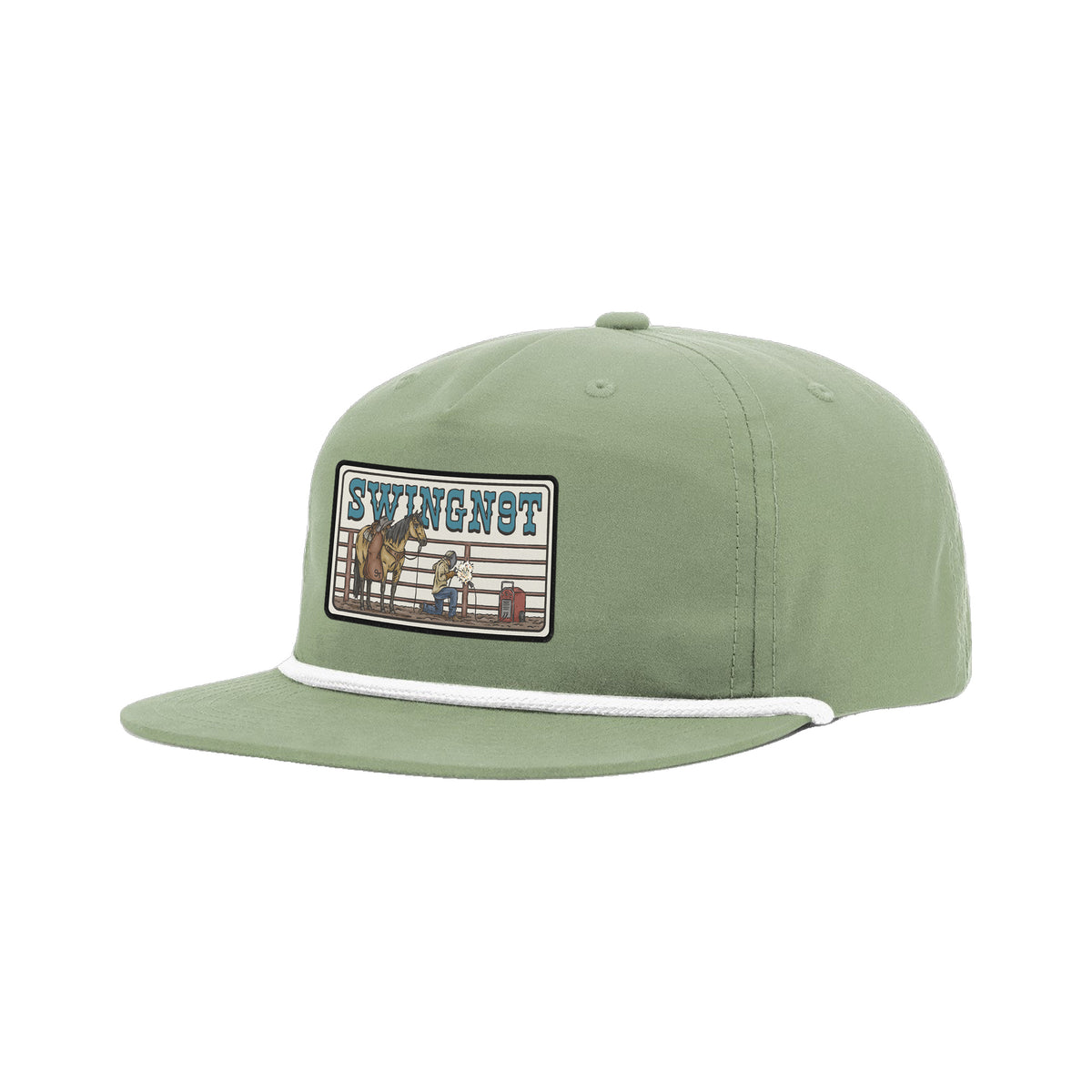 Welder Patch Richardson 256 Hat / Sage/White / angle on white