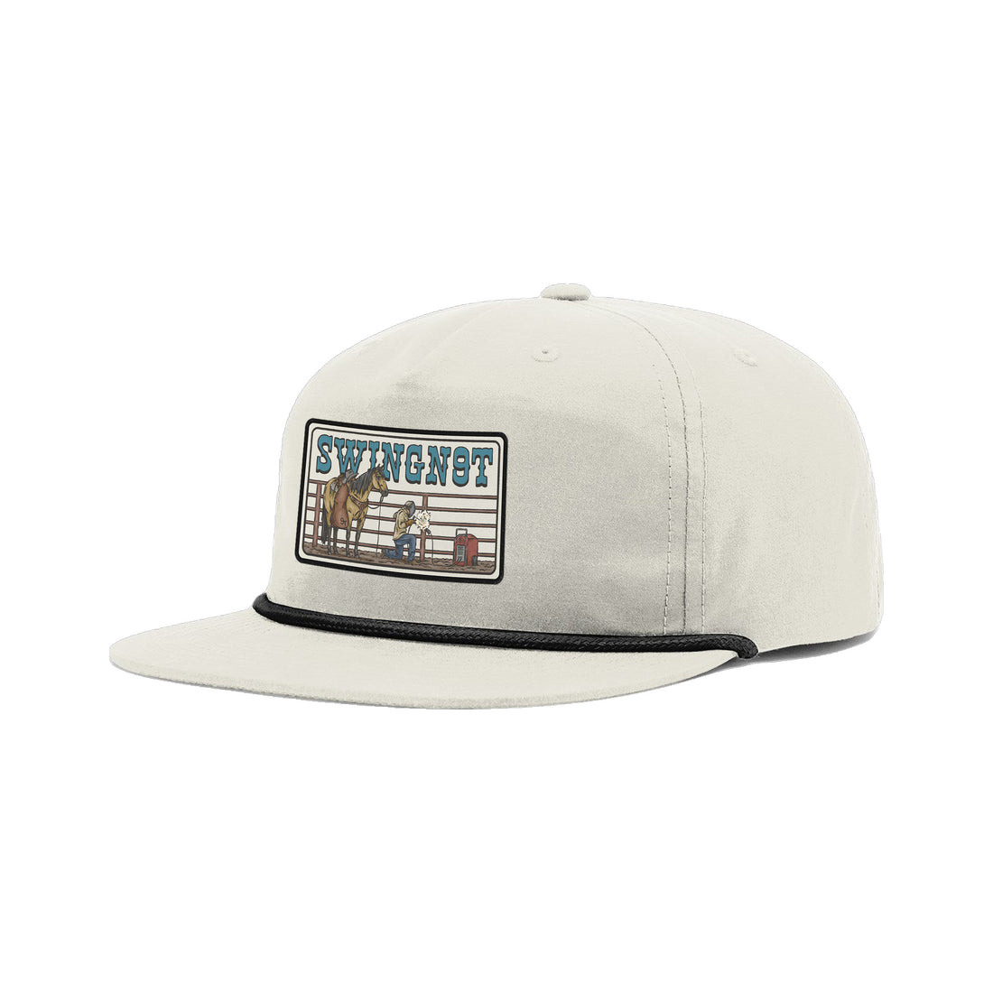 Welder Patch Richardson 256 Hat / Birch/Black / angle on white