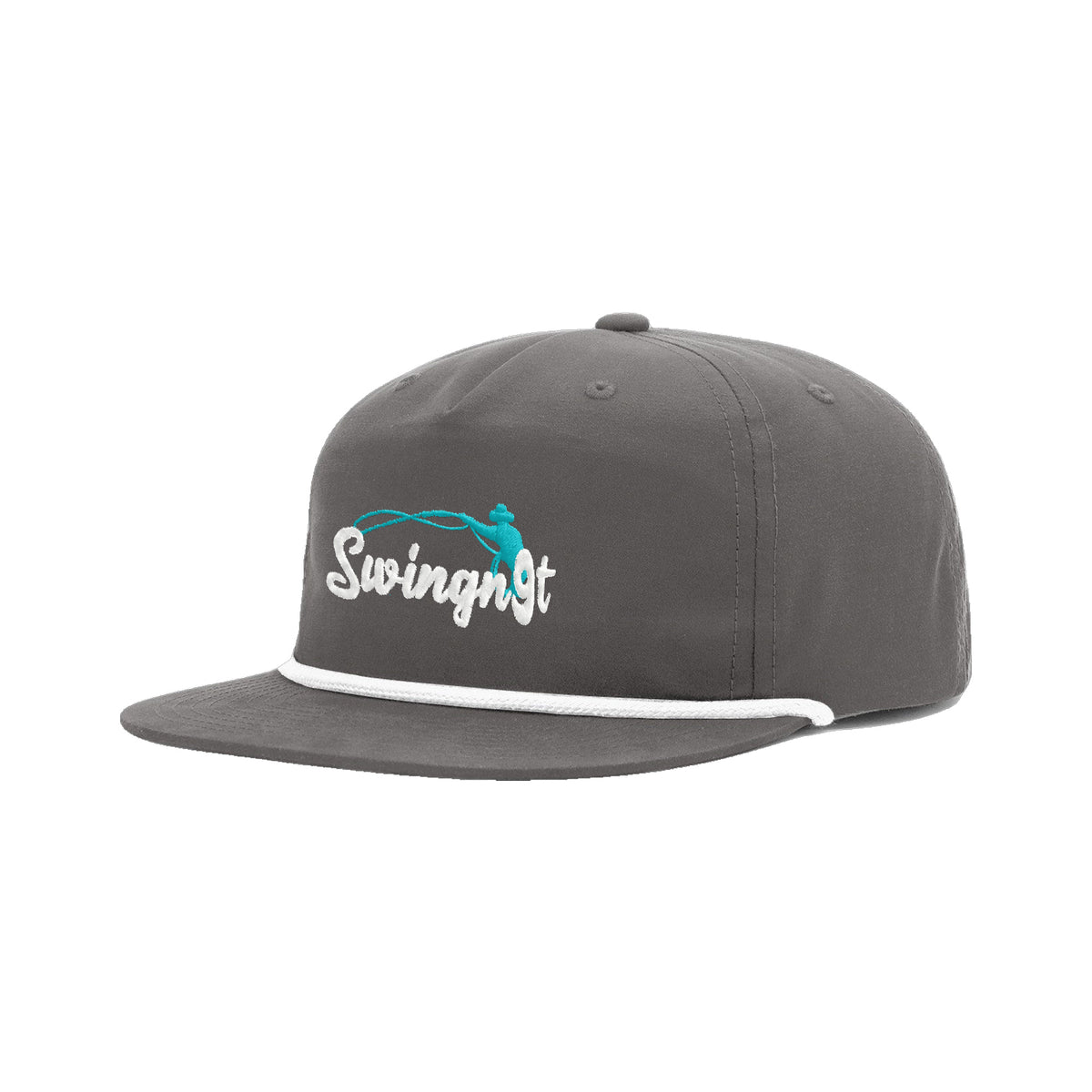SwingN9T Roping Richardson 256 Hat / Charcoal/White / angle on white